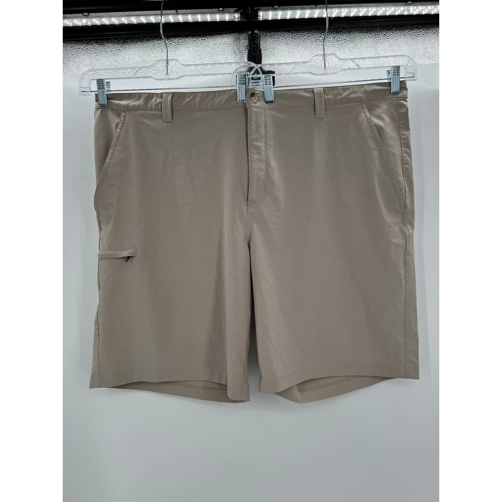Men's Lightweight Khaki Stretch Utility Shorts